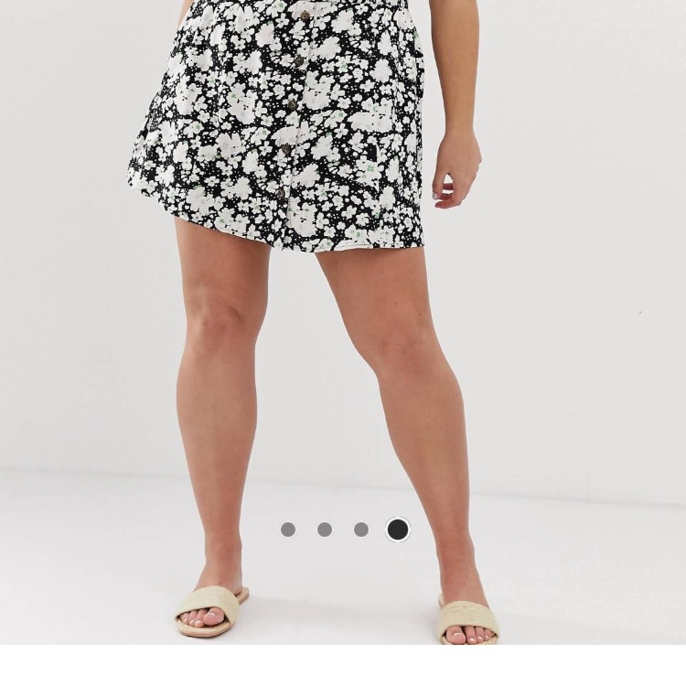 ASOS Curve Button Front Mini Skirt - Picture 4 of 7